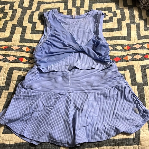 Free People! FP Movement Plot Twist Set in Blue Egret NWOT! - Picture 4 of 13